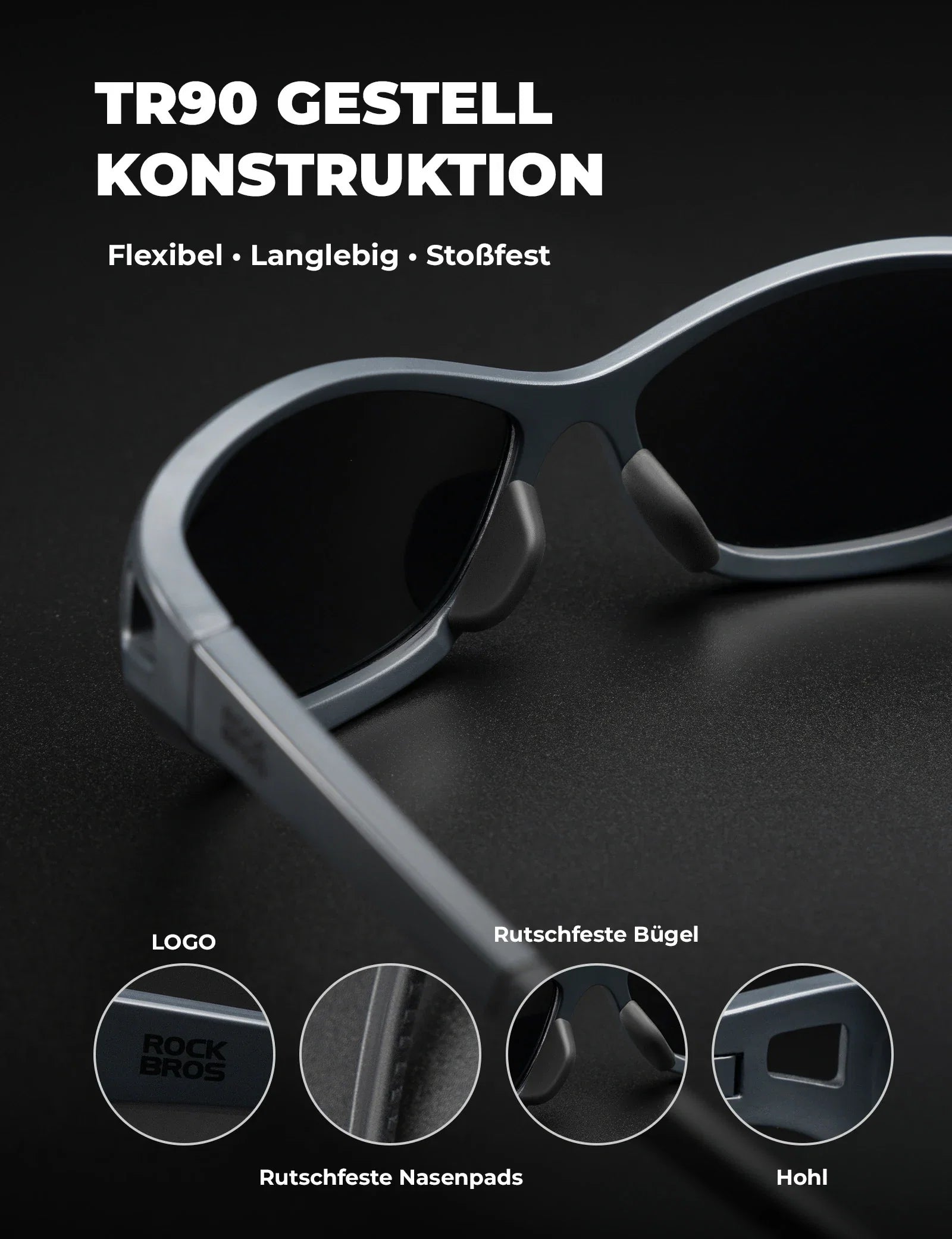 Polarisierte Sportsonnenbrille SP394 Ultralight & UV400