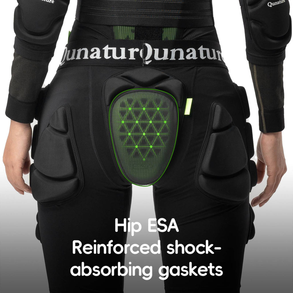 Qunature 3D Hüftpolster Protektorenhose mit EVA Crash Pad
