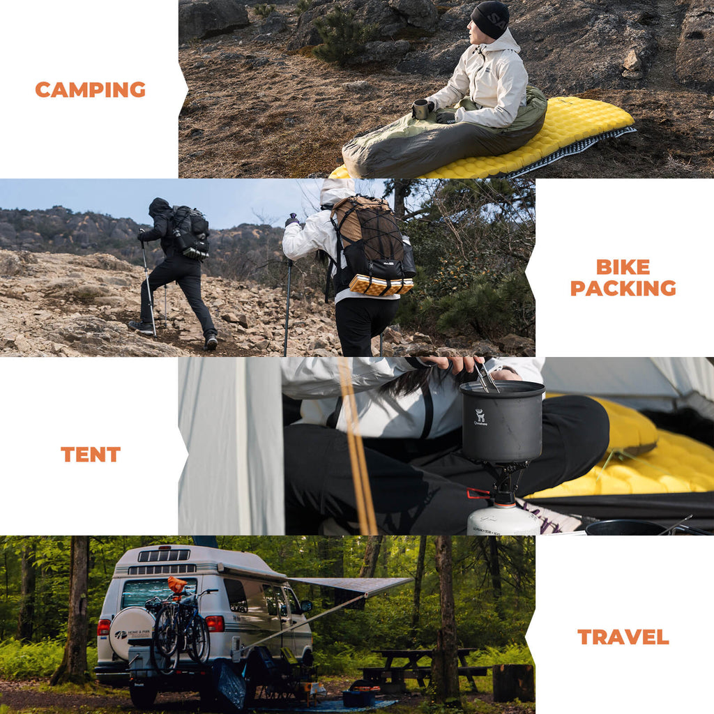 Qunature Aufblasbare Matratze Isomatte Alle Jahreszeiten für Outdoor-Camping Isolierung