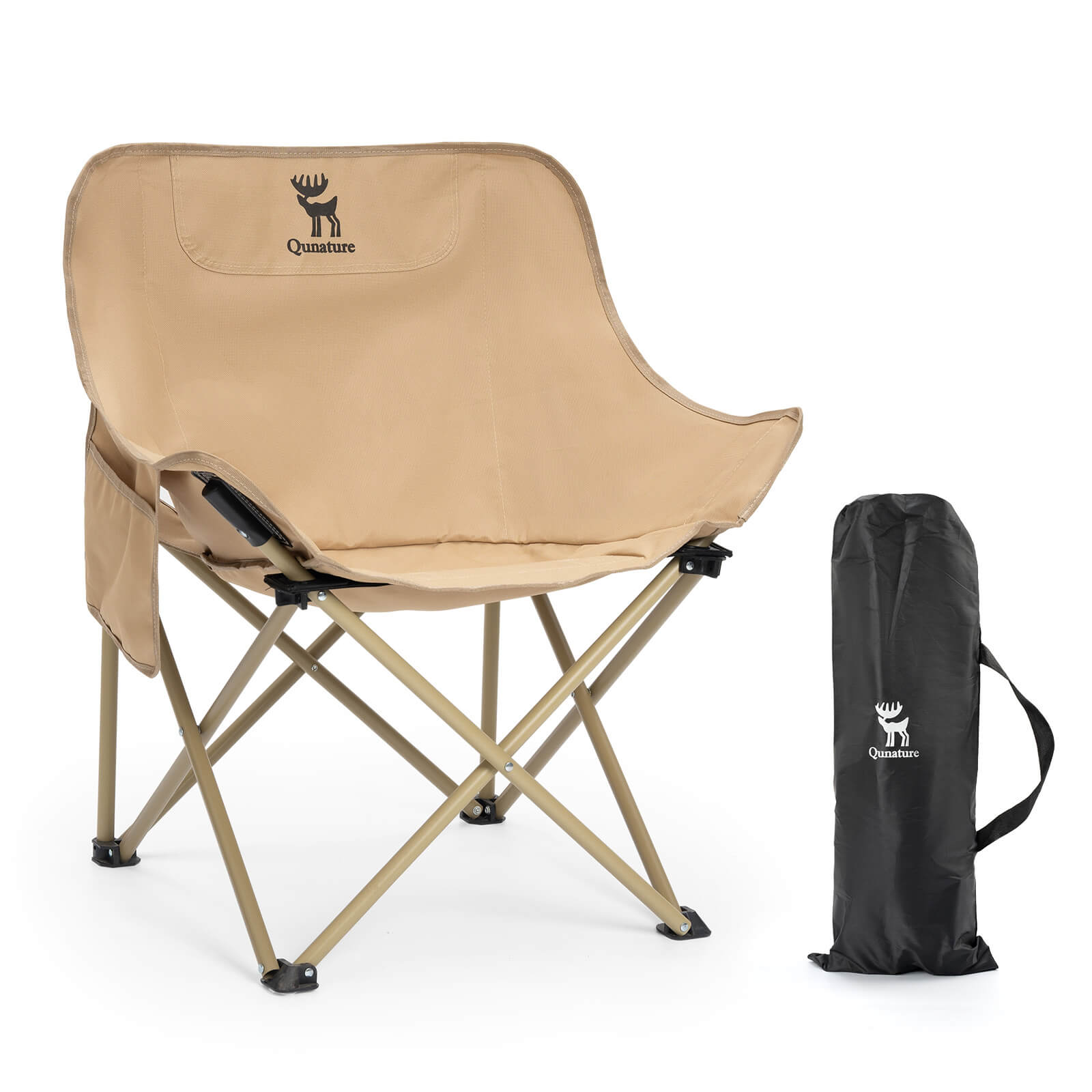 Qunature Campingstuhl Faltbar Tragbarer Camping Stuhl mit Tragetasche und Tragegriff 120KG/60KG