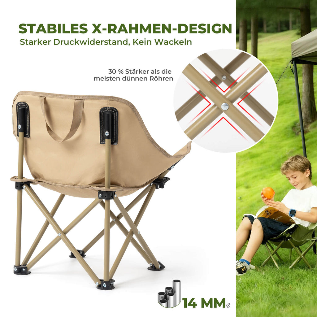 Qunature Campingstuhl Faltbar Tragbarer Camping Stuhl mit Tragetasche und Tragegriff 120KG/60KG