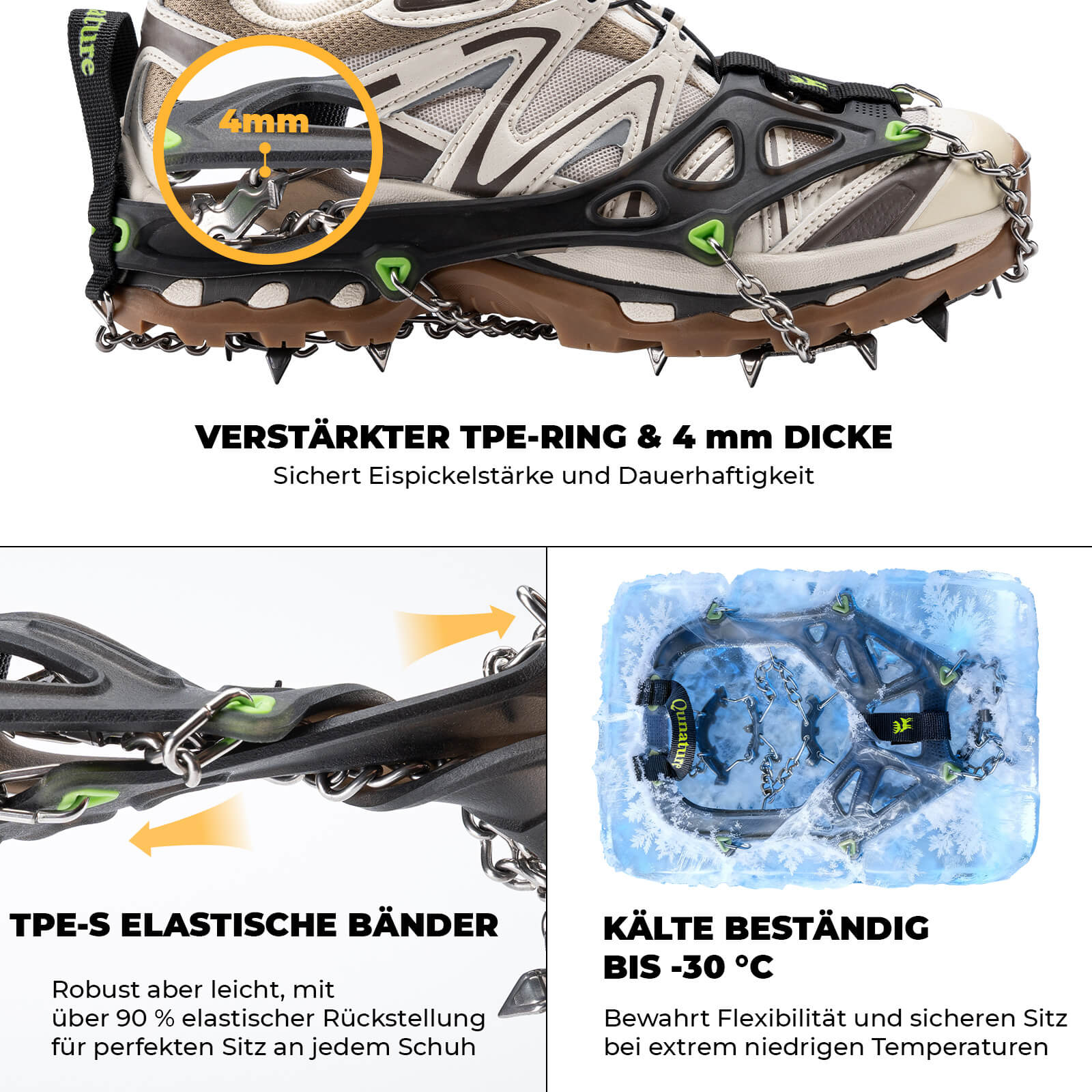Qunature Leichtgewichtige Eispickel für Wander