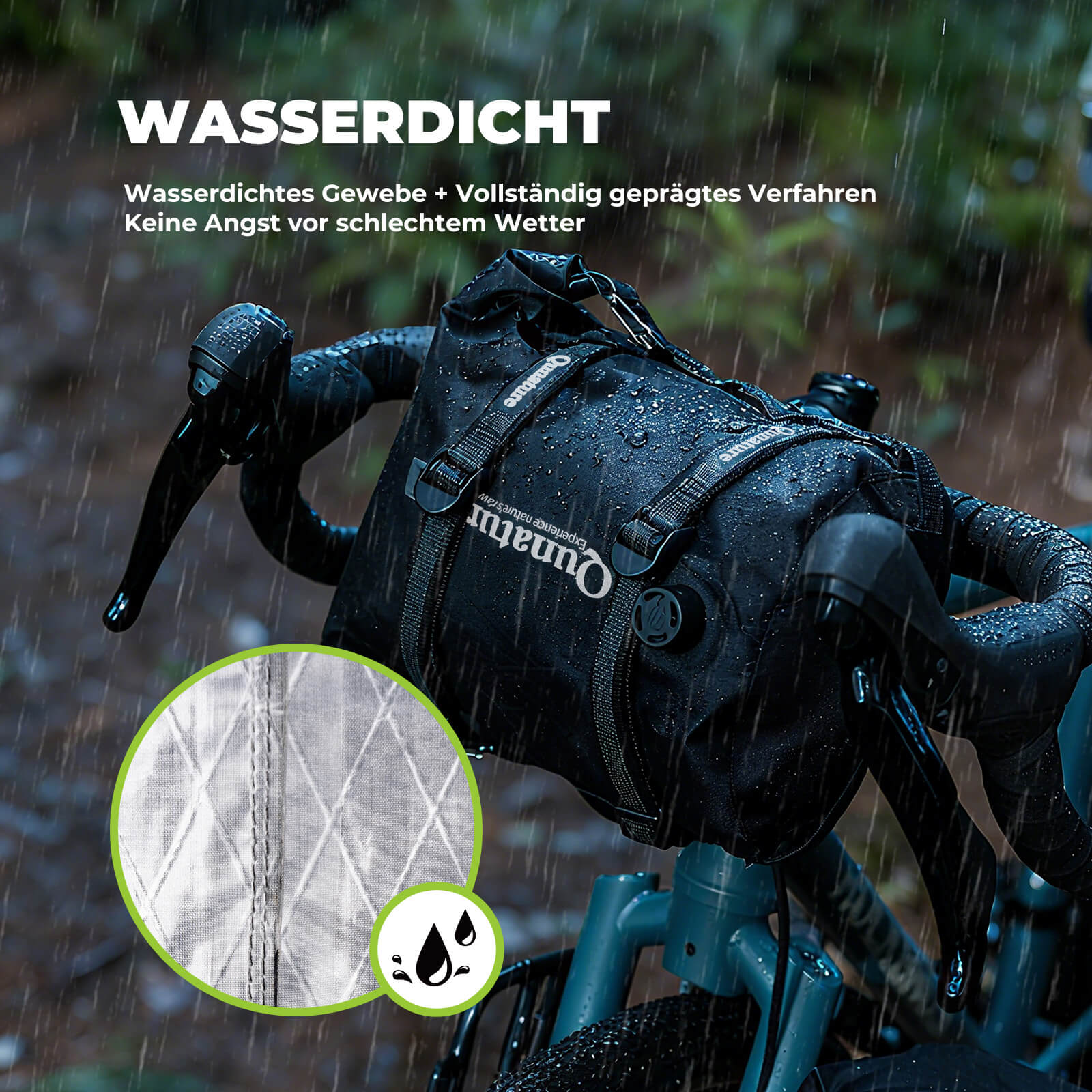 Qunature Lenkertasche 6L/12L Wasserdicht & Leicht