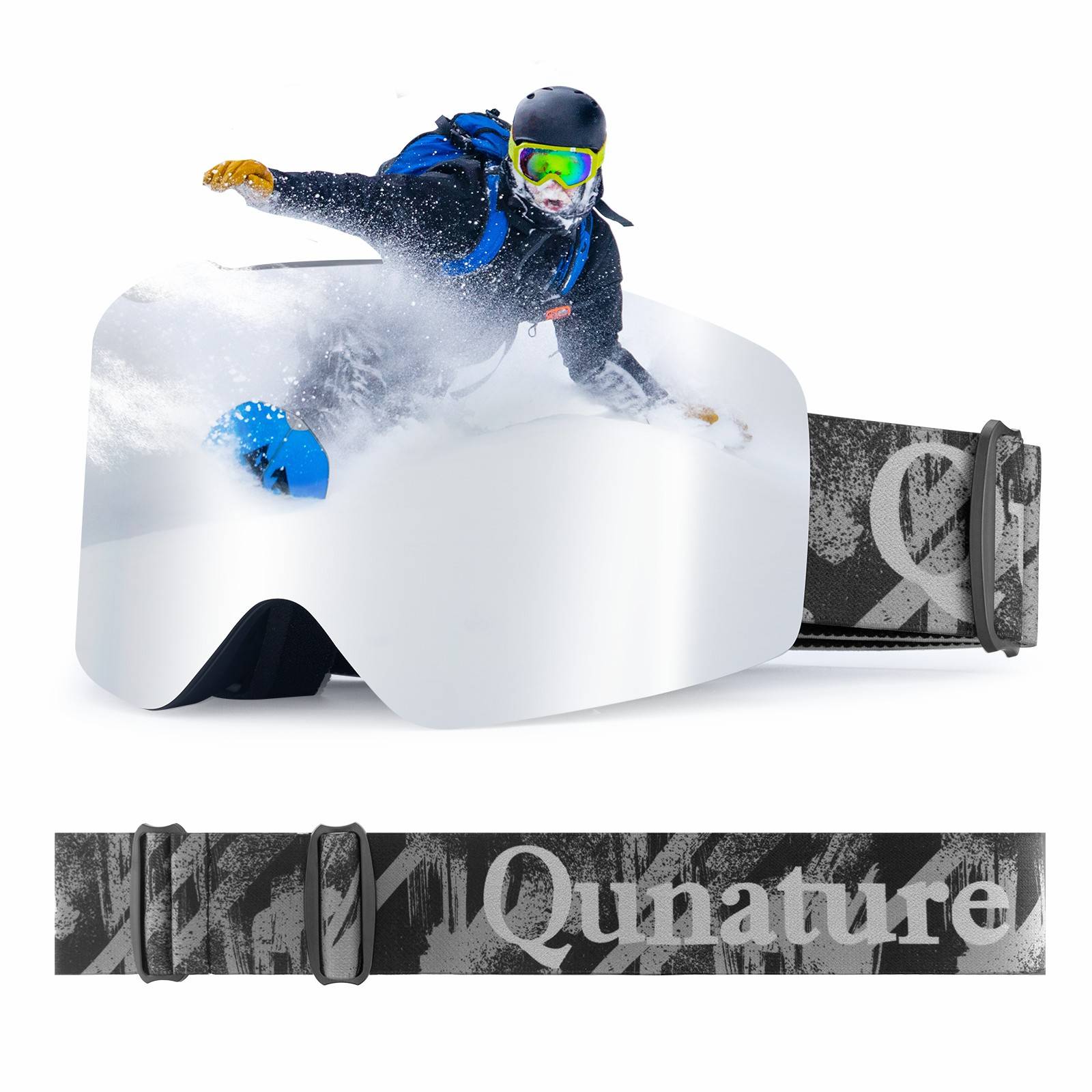 Qunature UV400 Antifog Rahmenlose Skibrille