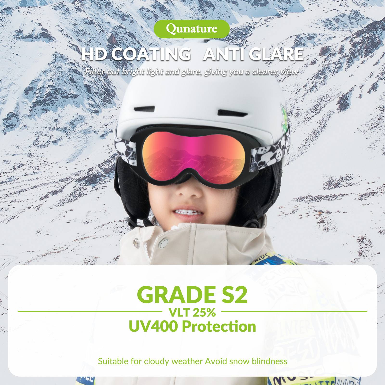 Qunature Jugend Skibrille für Kinder & Eltern