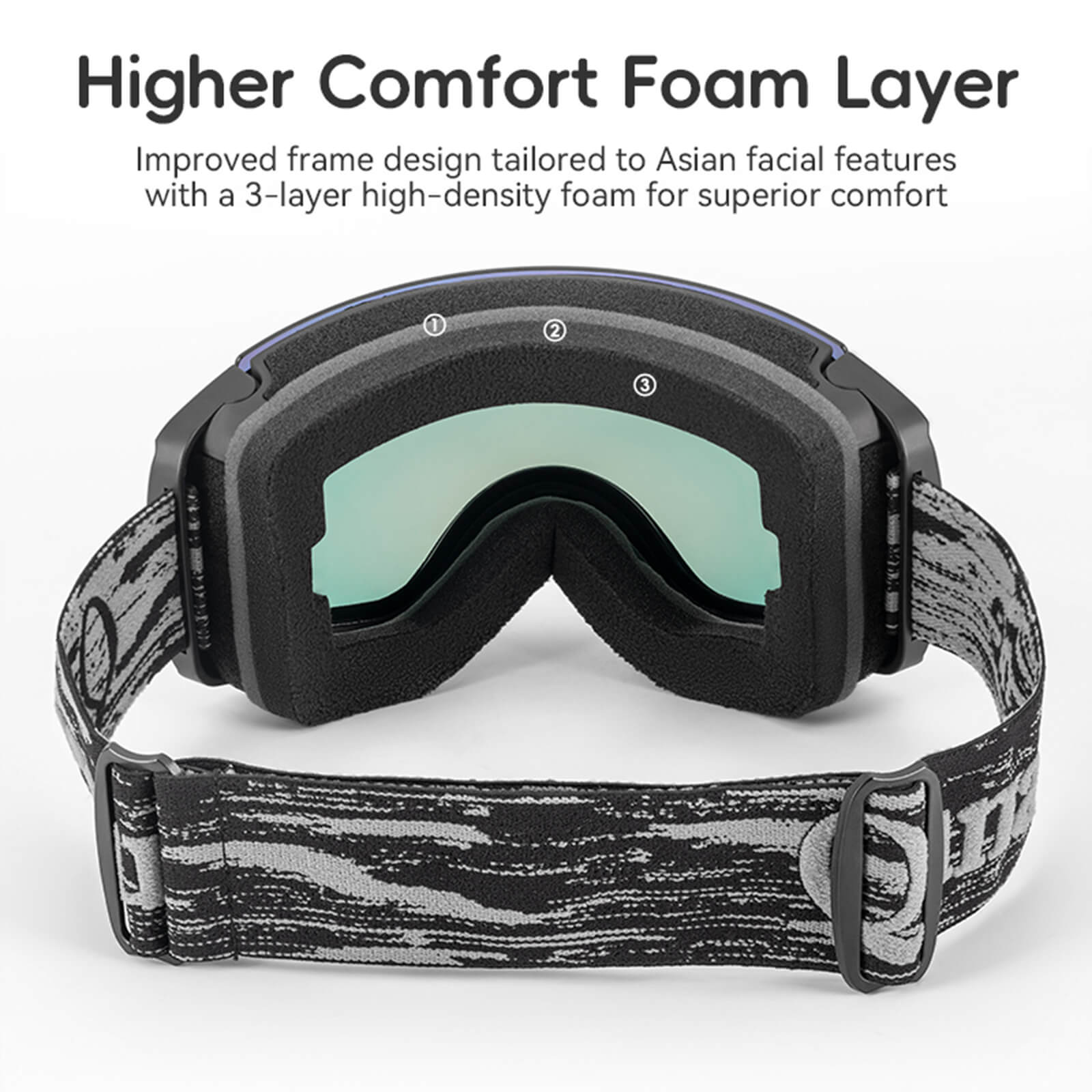 Qunature Antifog UV400 Skibrille für Brillenträger