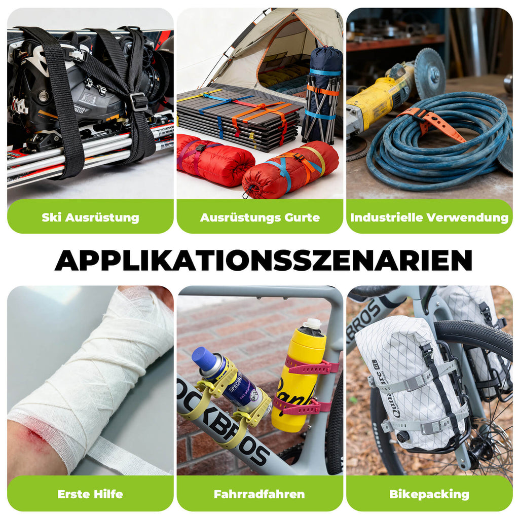 Qunature Universelle Outdoor-Spanngurte - Verlängerbar & Extrem Belastbar