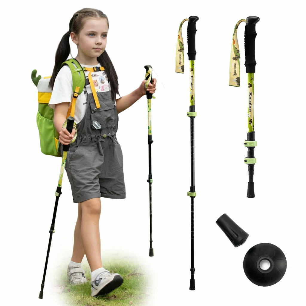 Qunature Wanderstöcke Kinder, 51–100 cm verstellbar Trekkingstöcke, Aluminium 1 Stück