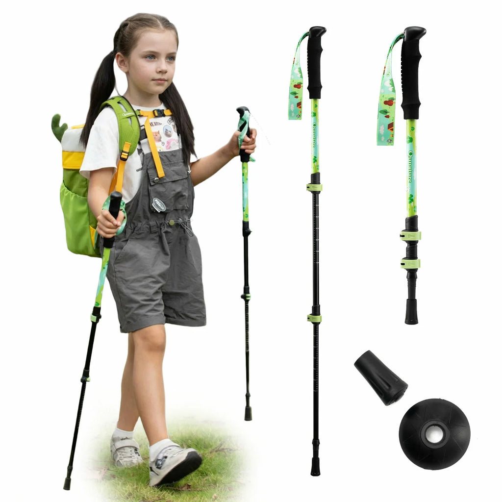 Qunature Wanderstöcke Kinder, 51–100 cm verstellbar Trekkingstöcke, Aluminium 1 Stück