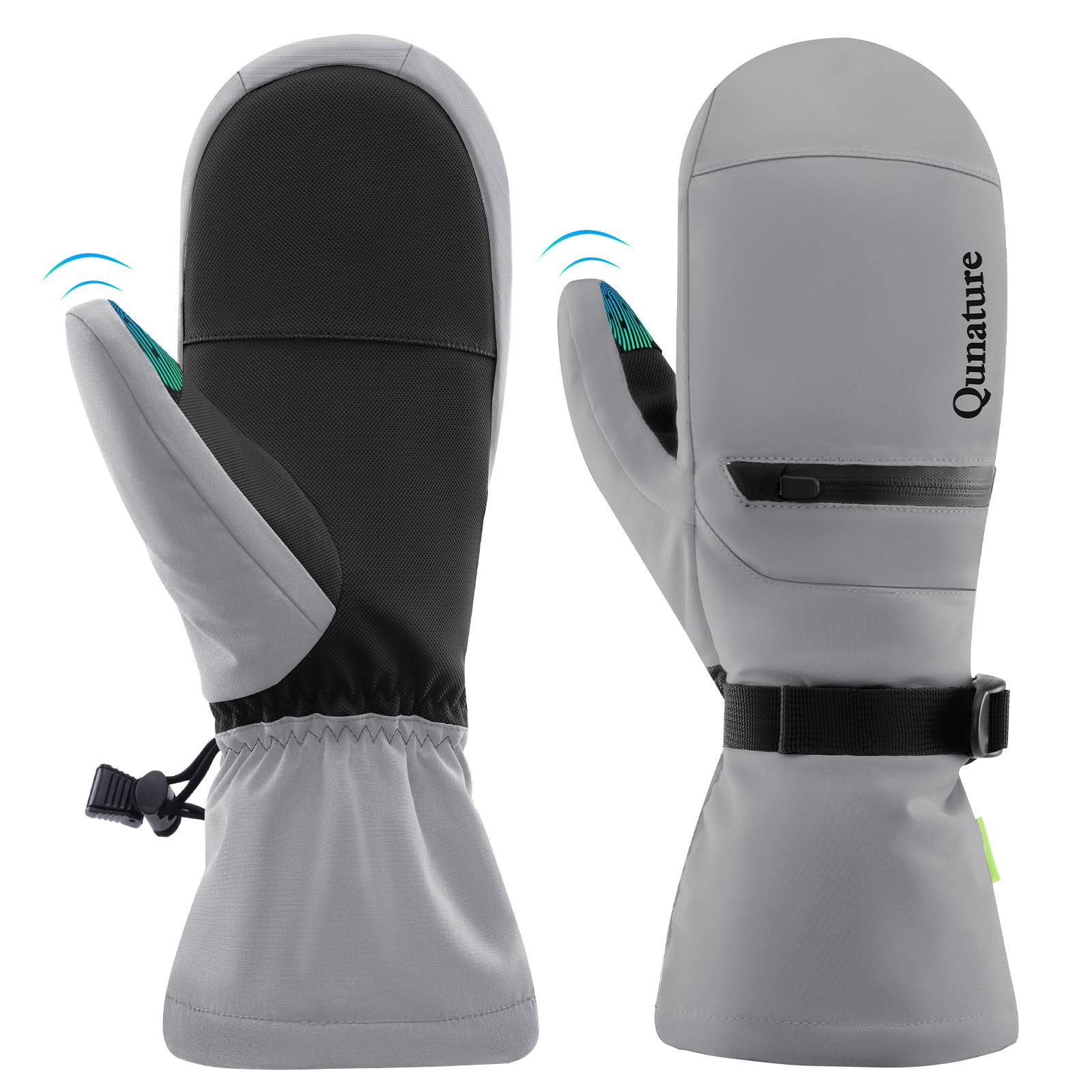 Qunature Wasserdichte Skihandschuhe XS-XL