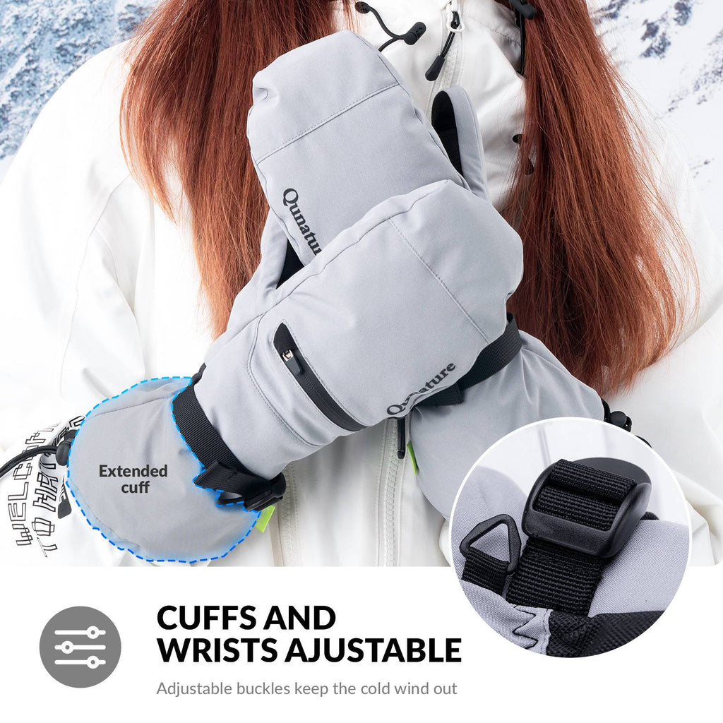 Qunature Wasserdichte Skihandschuhe XS-XL