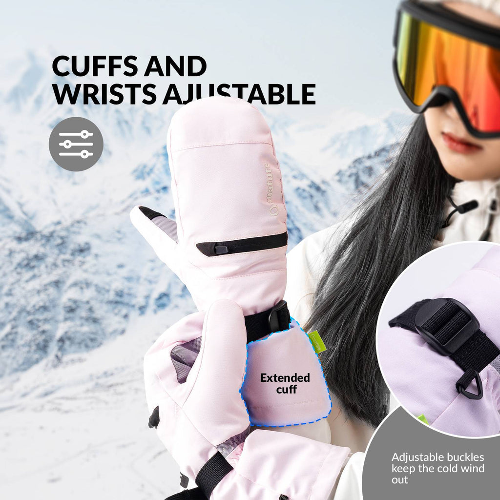 Qunature Wasserdichte Skihandschuhe XS-XL