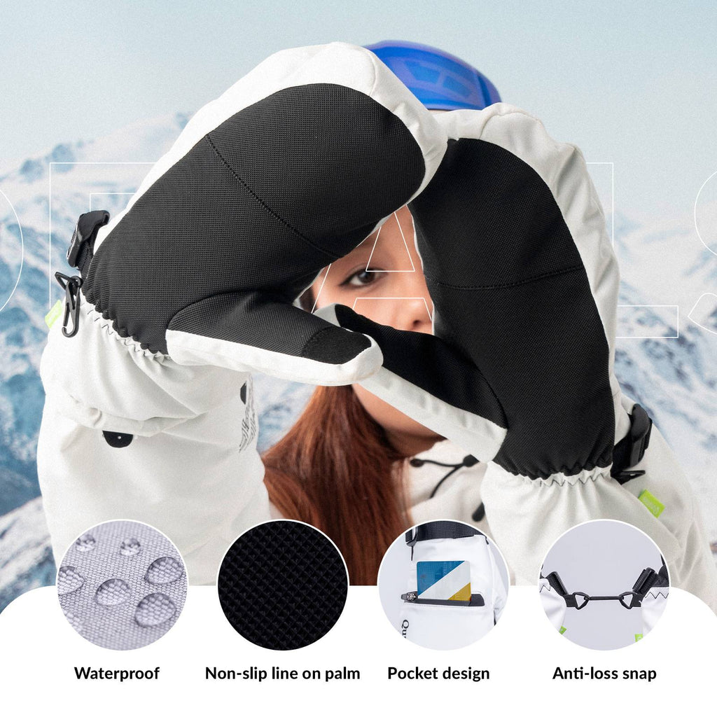 Qunature Wasserdichte Skihandschuhe XS-XL