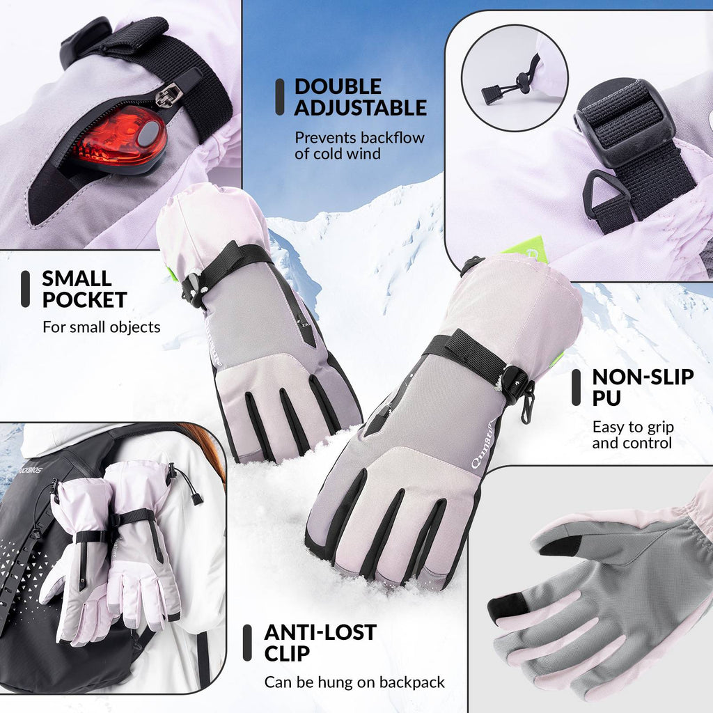 Qunature Winddichte Winterhandschuhe Ski/Fahrrad