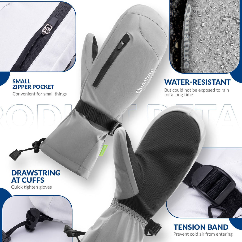 Qunature Winter Skihandschuhe für Herren & Damen