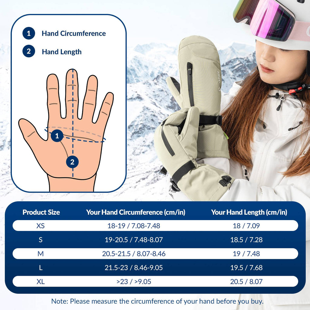 Qunature Winter Skihandschuhe für Herren & Damen