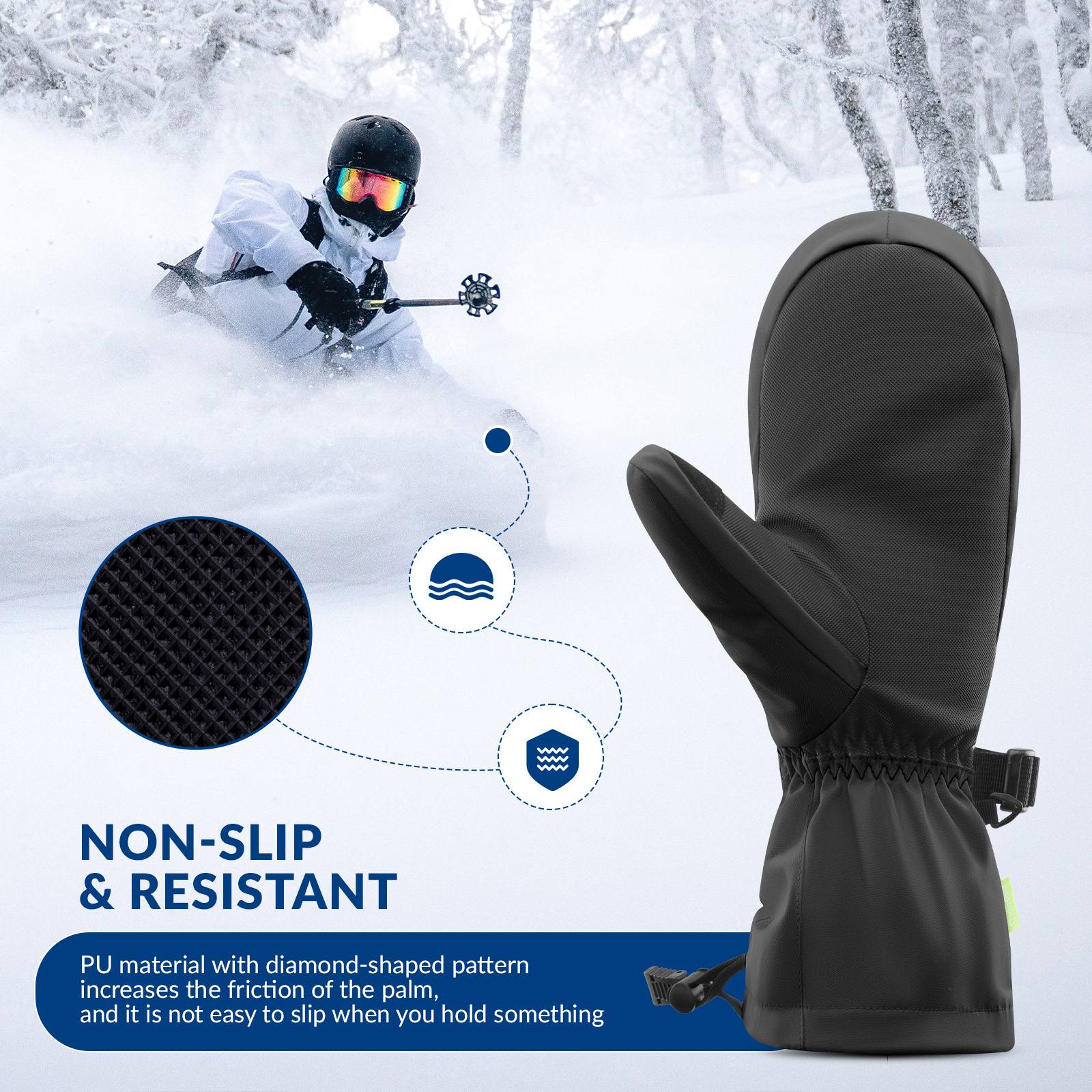 Qunature Winter Skihandschuhe für Herren & Damen