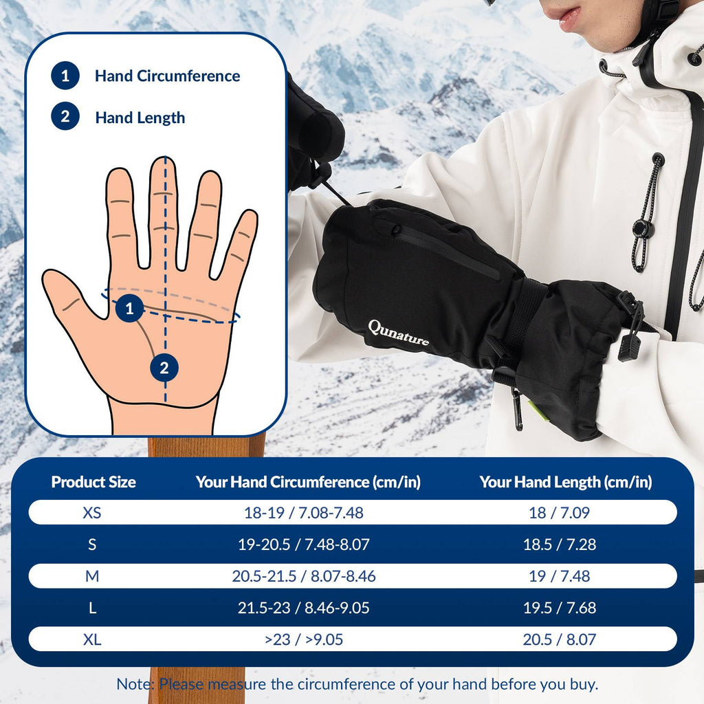 Qunature Winter Skihandschuhe für Herren & Damen