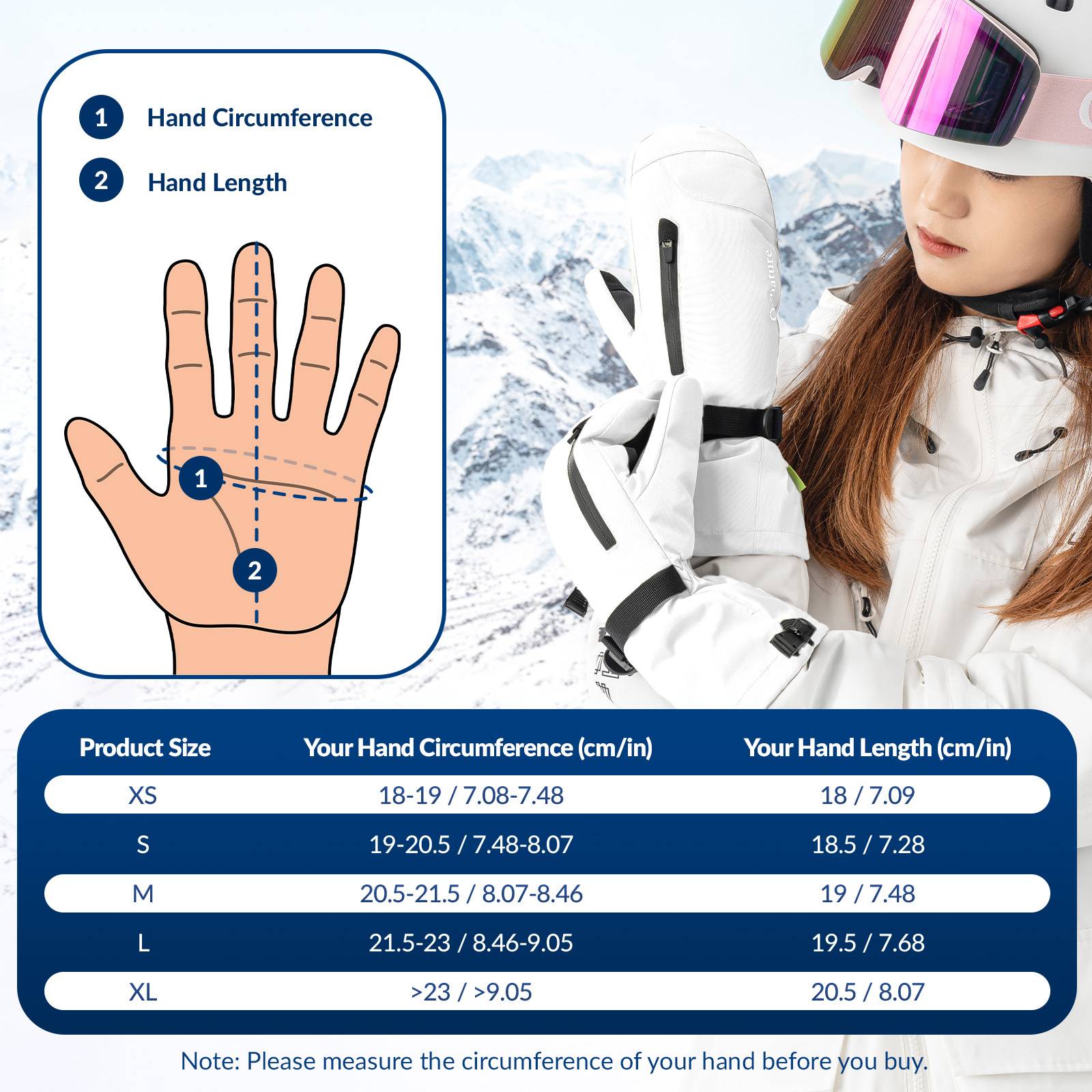 Qunature Winter Skihandschuhe für Herren & Damen