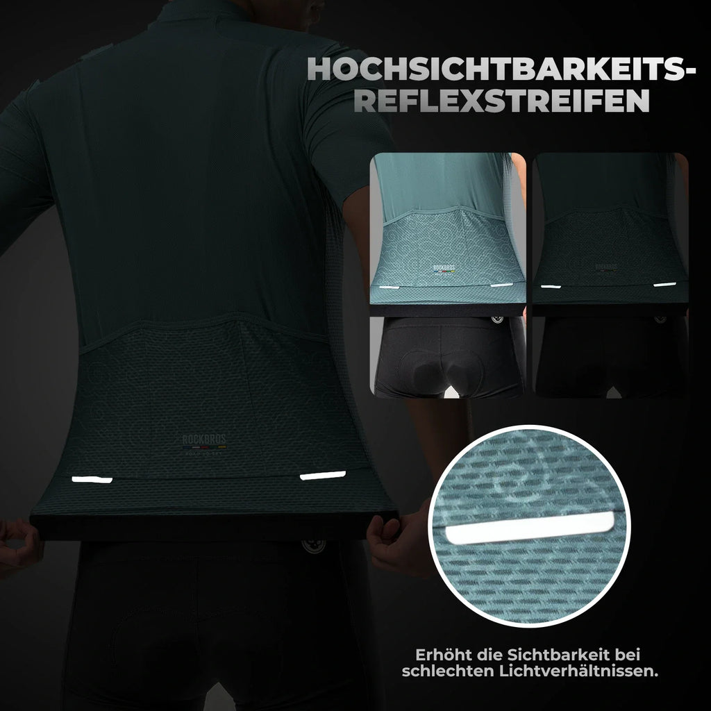 ROAD TO SKY Herren Kurzarm-Radtrikot Jersey für MTB & Rennrad