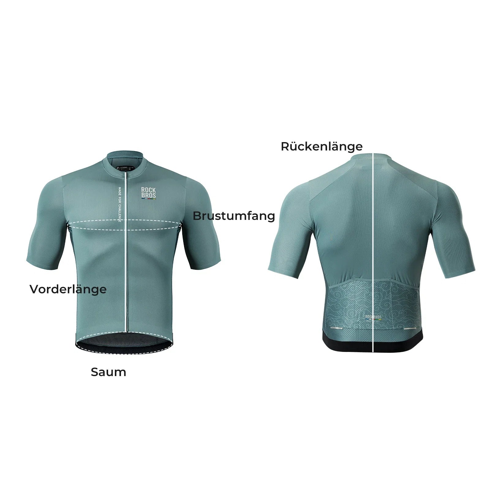 ROAD TO SKY Herren Kurzarm-Radtrikot Jersey für MTB & Rennrad