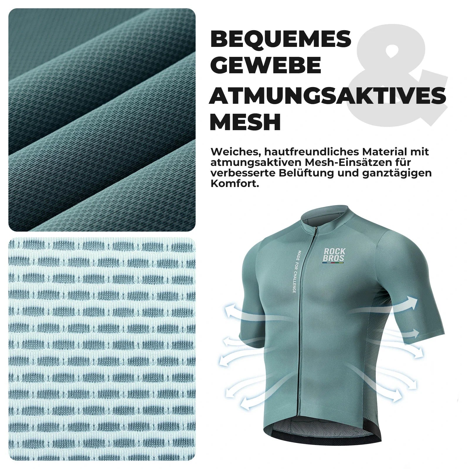ROAD TO SKY Herren Kurzarm-Radtrikot Jersey für MTB & Rennrad