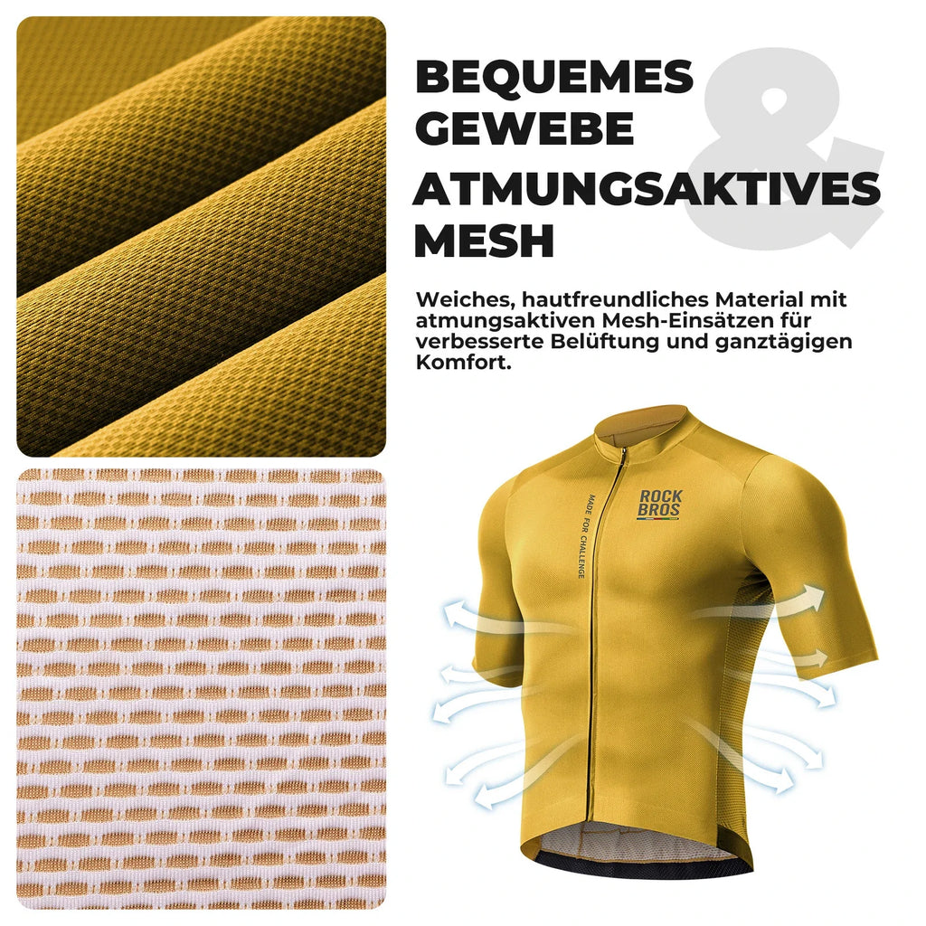 ROAD TO SKY Herren Kurzarm-Radtrikot Jersey für MTB & Rennrad