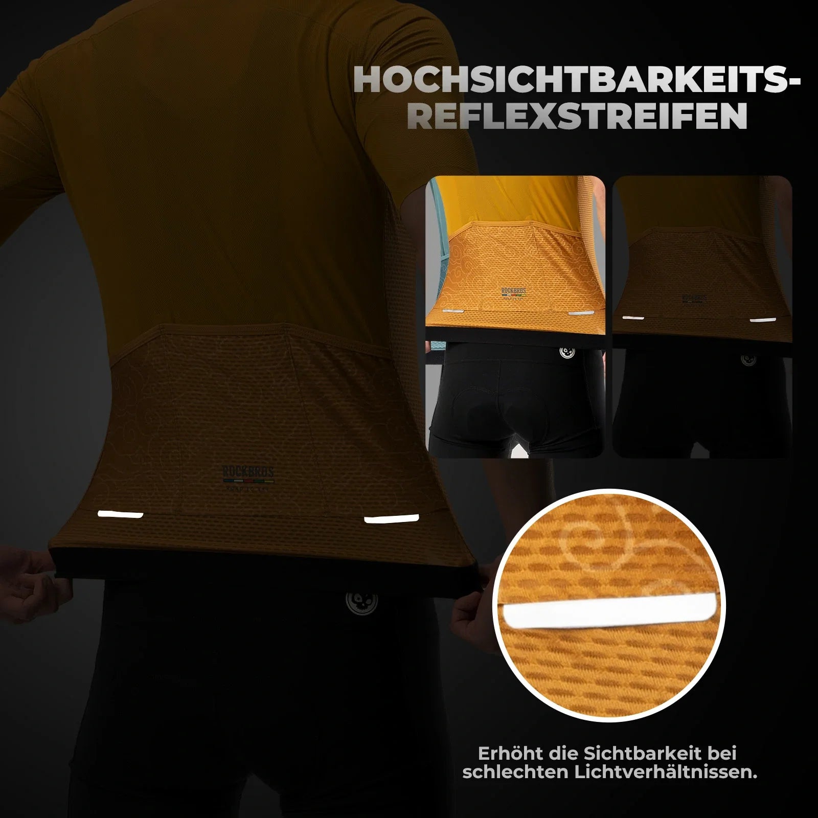 ROAD TO SKY Herren Kurzarm-Radtrikot Jersey für MTB & Rennrad