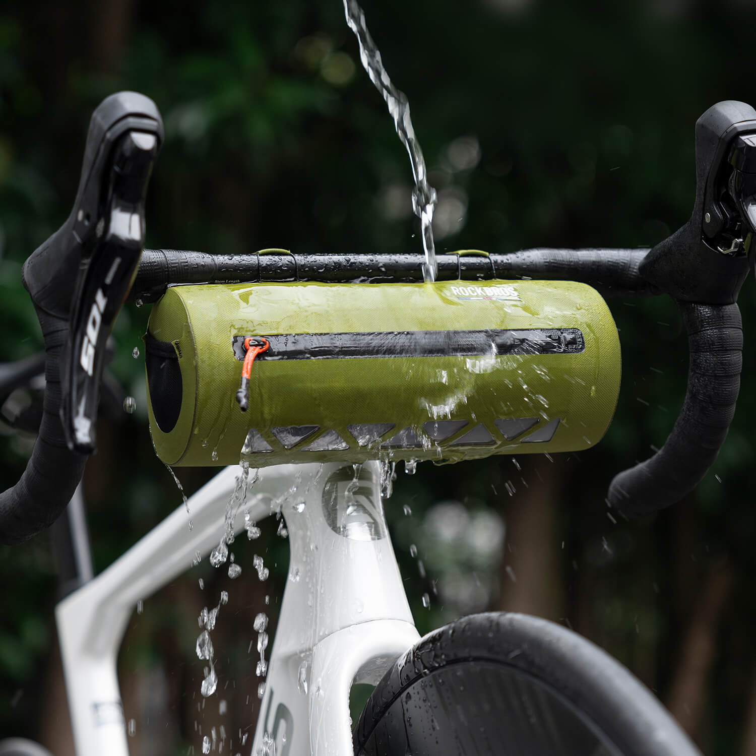 ROAD TO SKY 100 % Wasserdicht Lenkertasche 2L Grün