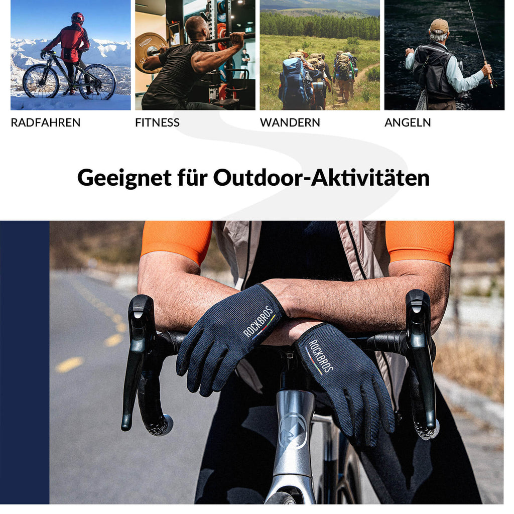 ROAD TO SKY Fahrradhandschuhe Atmungsaktiv mit Touchscreen Sommer/Frühling