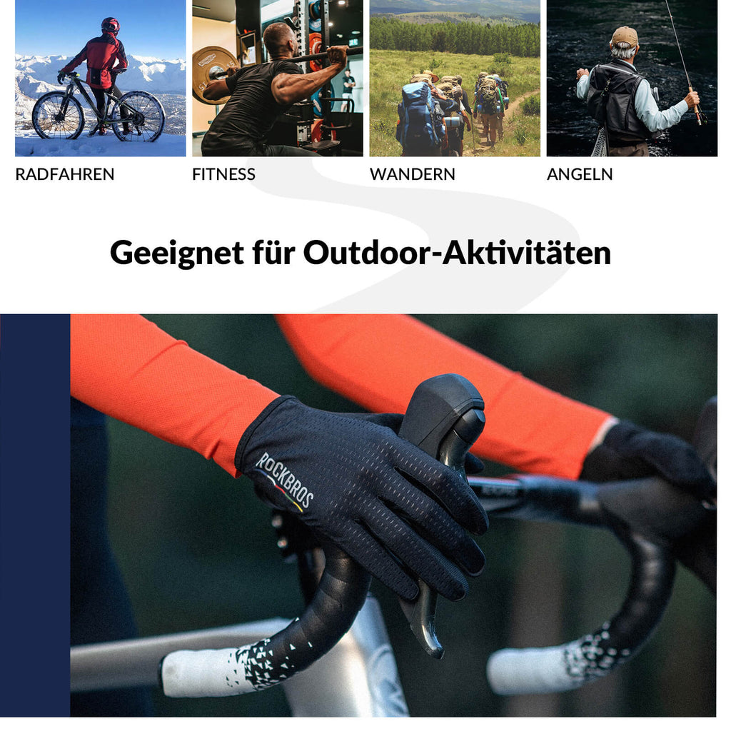ROAD TO SKY Fahrradhandschuhe Atmungsaktiv mit Touchscreen Sommer/Frühling