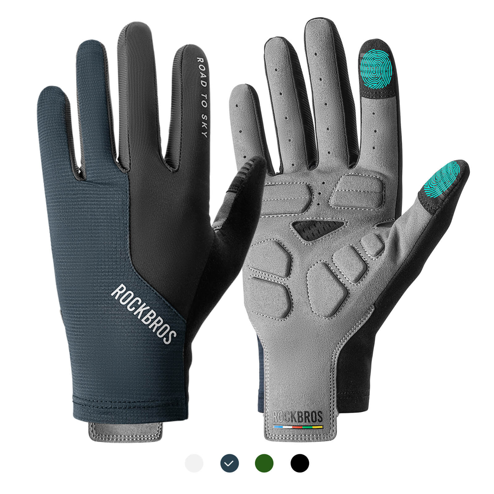 ROAD TO SKY Fahrradhandschuhe mit Touchscreen Atmungsaktiv Herren/Damen