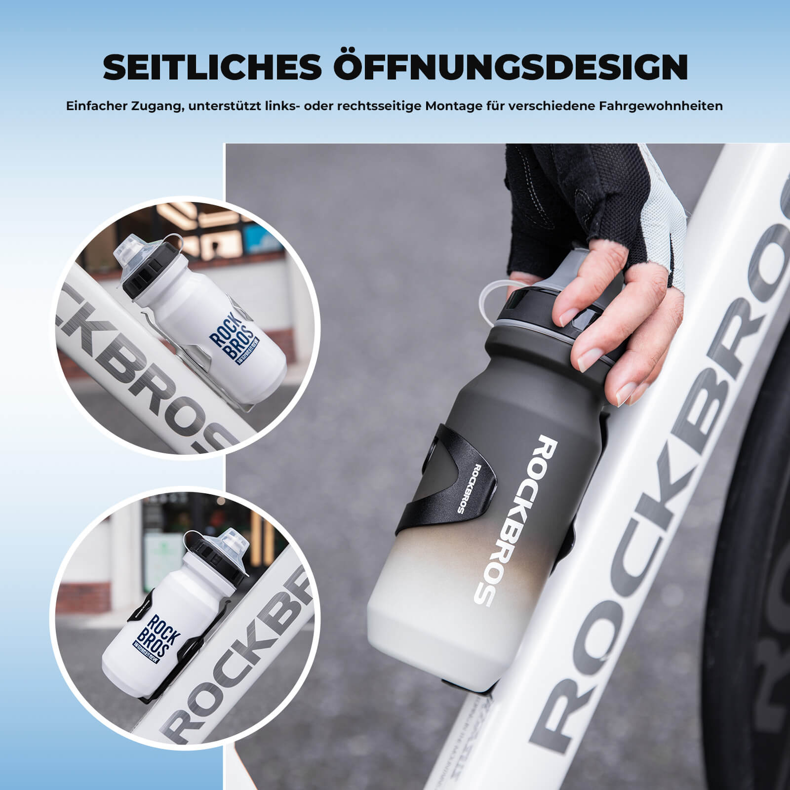ROCKBROS Fahrrad Flaschenhalter Ultra-Leicht - 33g Alu-Legierung für MTB/Rennrad
