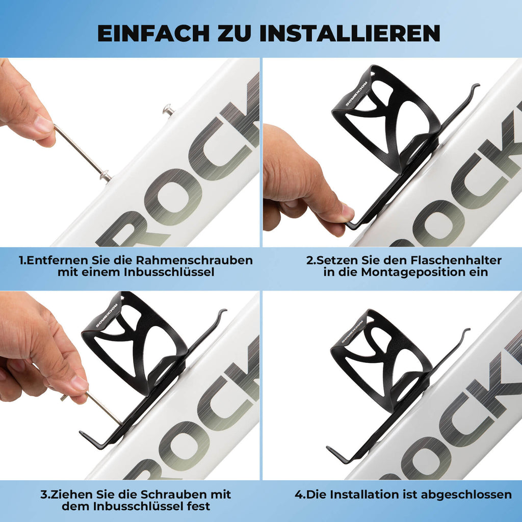 ROCKBROS Fahrrad Flaschenhalter Ultra-Leicht - 33g Alu-Legierung für MTB/Rennrad
