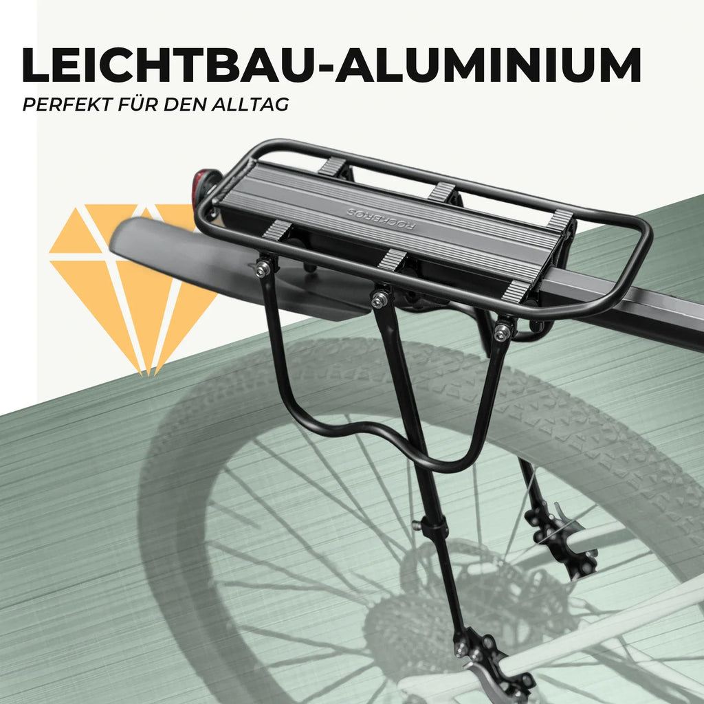 ROCKBROS Fahrrad Gepäckträger mit Reflektor und Schutzblech Aluminiumlegierung