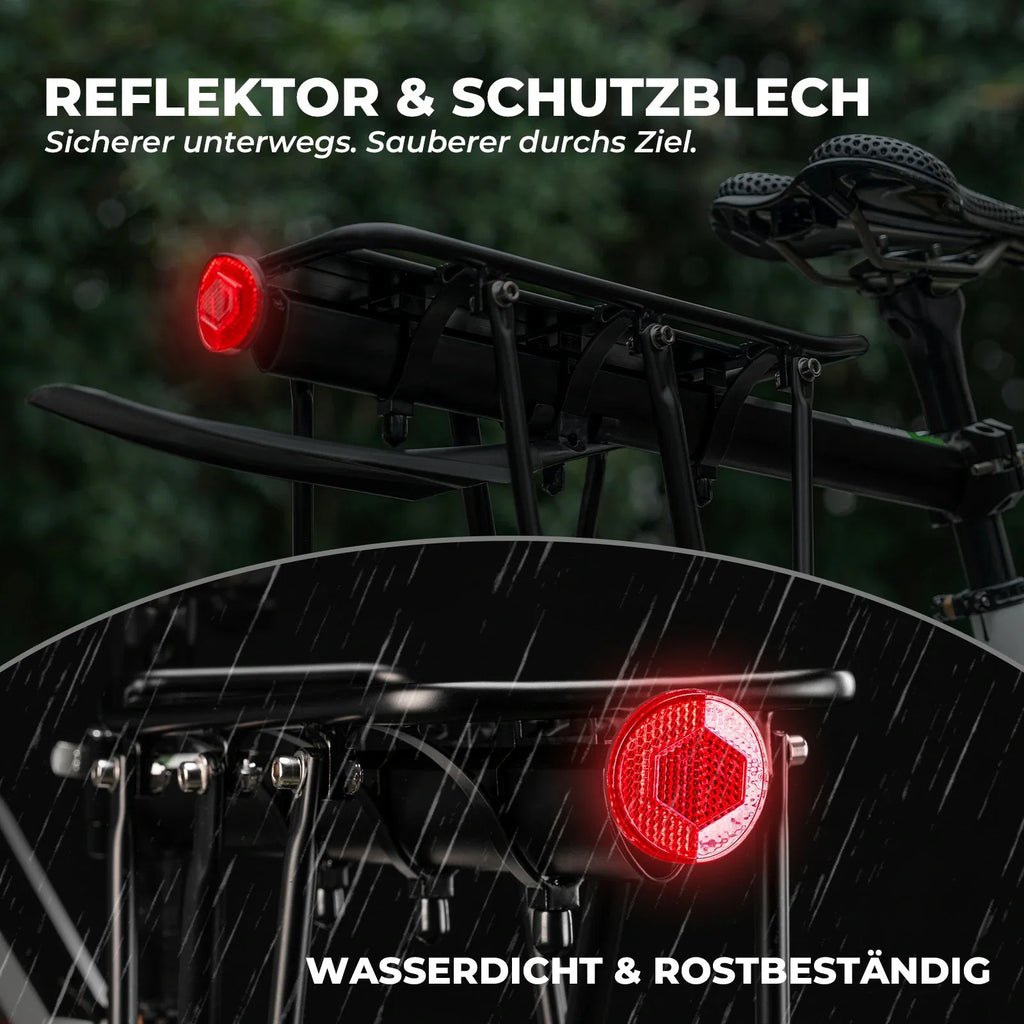 ROCKBROS Fahrrad Gepäckträger mit Reflektor und Schutzblech Aluminiumlegierung