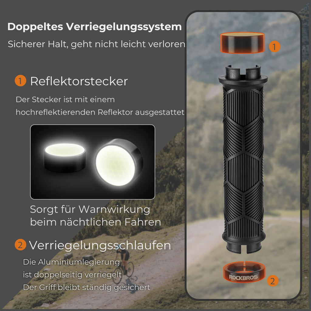 Fahrrad Lenkergriffe Doppelverschluss für 22,2mm Lenke