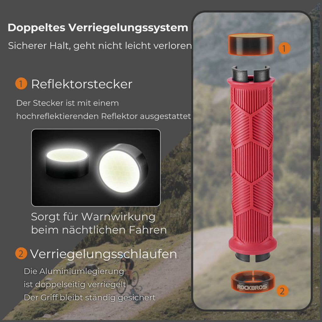 Fahrrad Lenkergriffe Doppelverschluss für 22,2mm Lenke