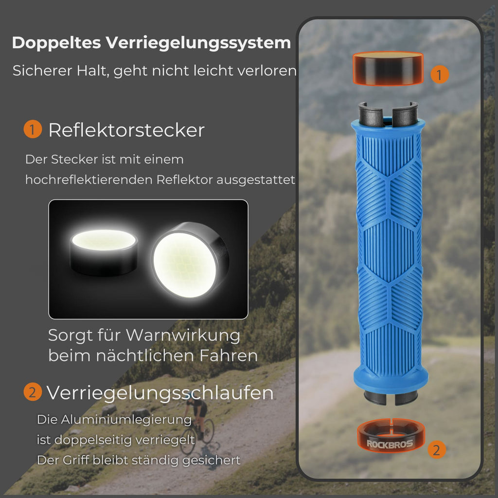Fahrrad Lenkergriffe Doppelverschluss für 22,2mm Lenke