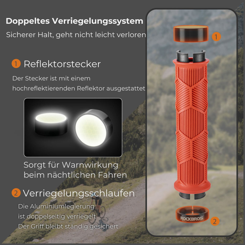 Fahrrad Lenkergriffe Doppelverschluss für 22,2mm Lenke