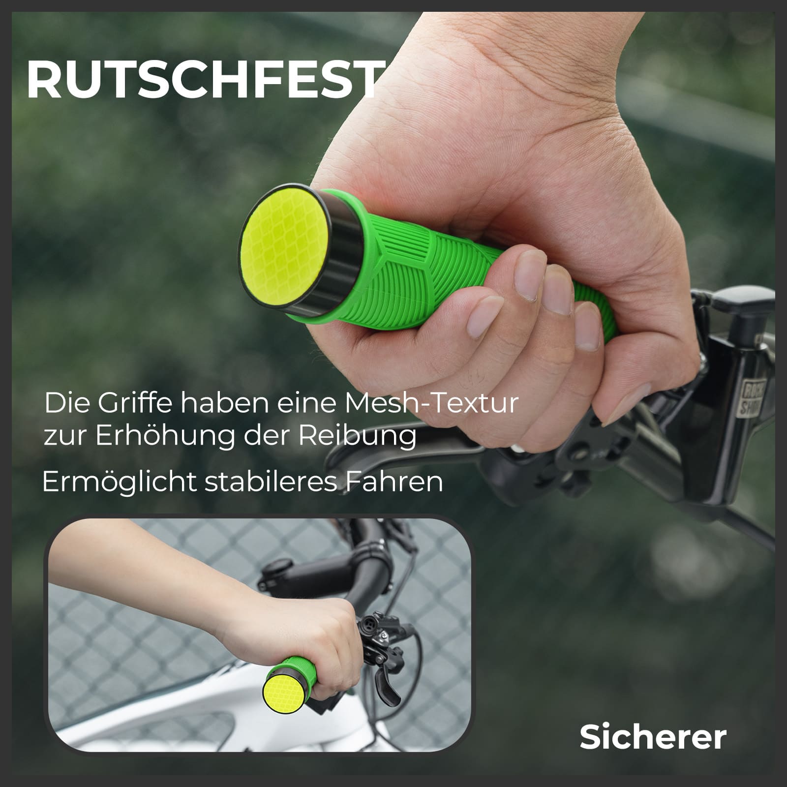 Fahrrad Lenkergriffe Doppelverschluss für 22,2mm Lenke