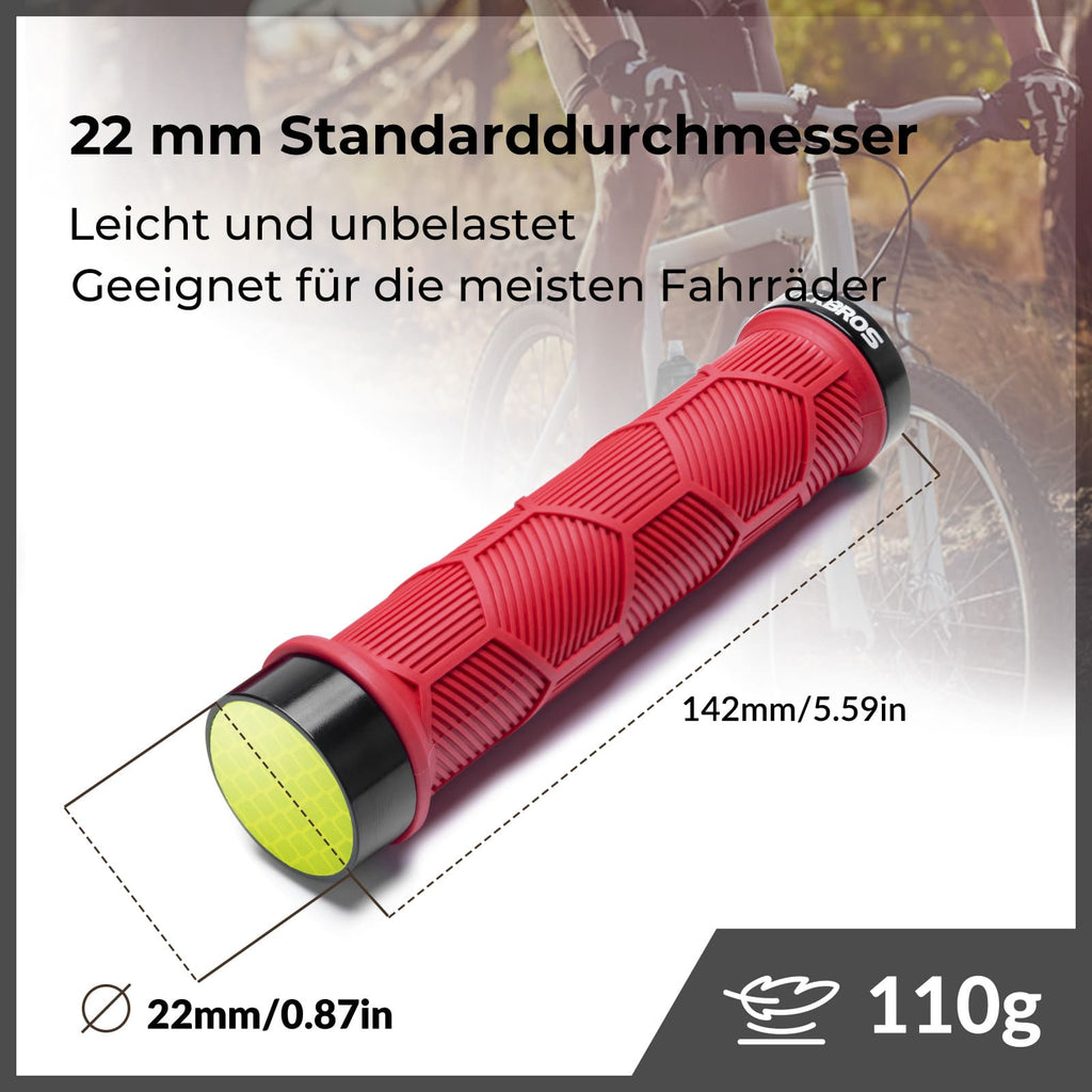 Fahrrad Lenkergriffe Doppelverschluss für 22,2mm Lenke