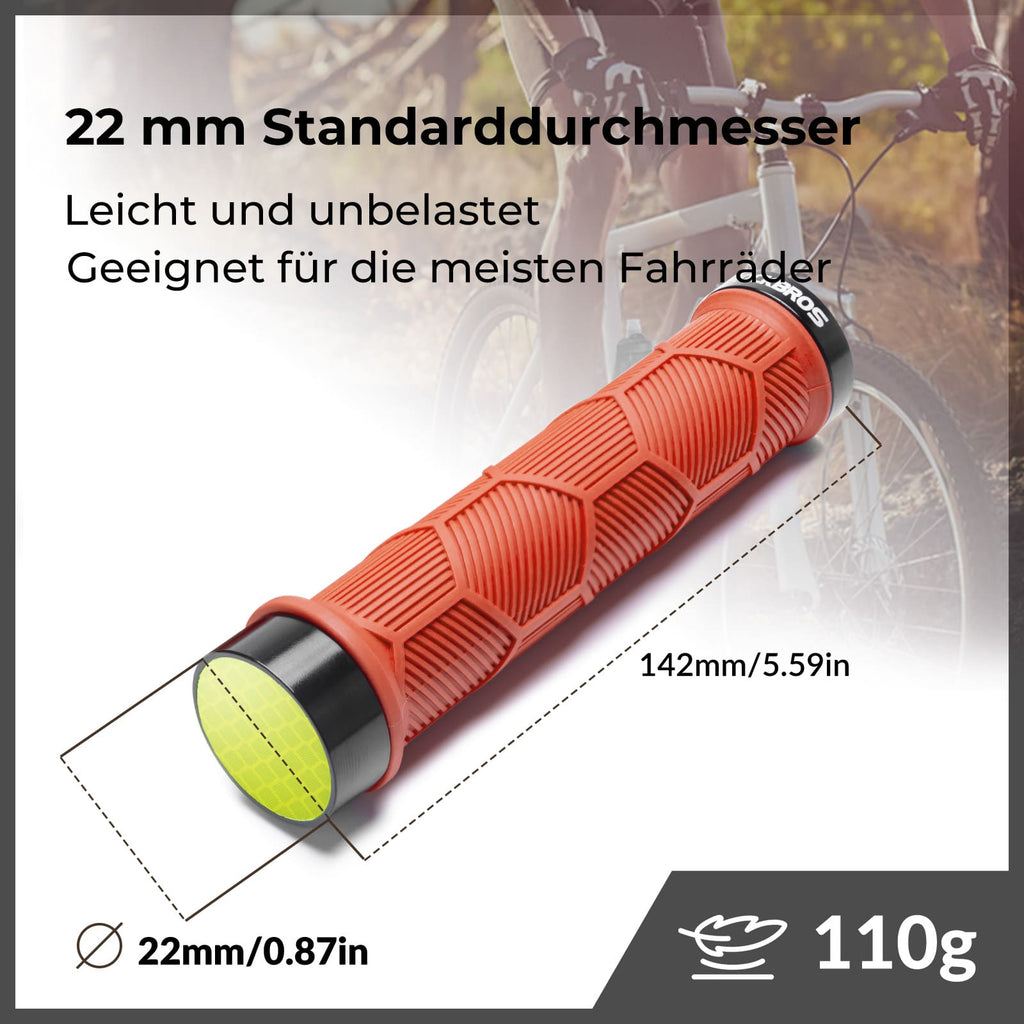 Fahrrad Lenkergriffe Doppelverschluss für 22,2mm Lenke