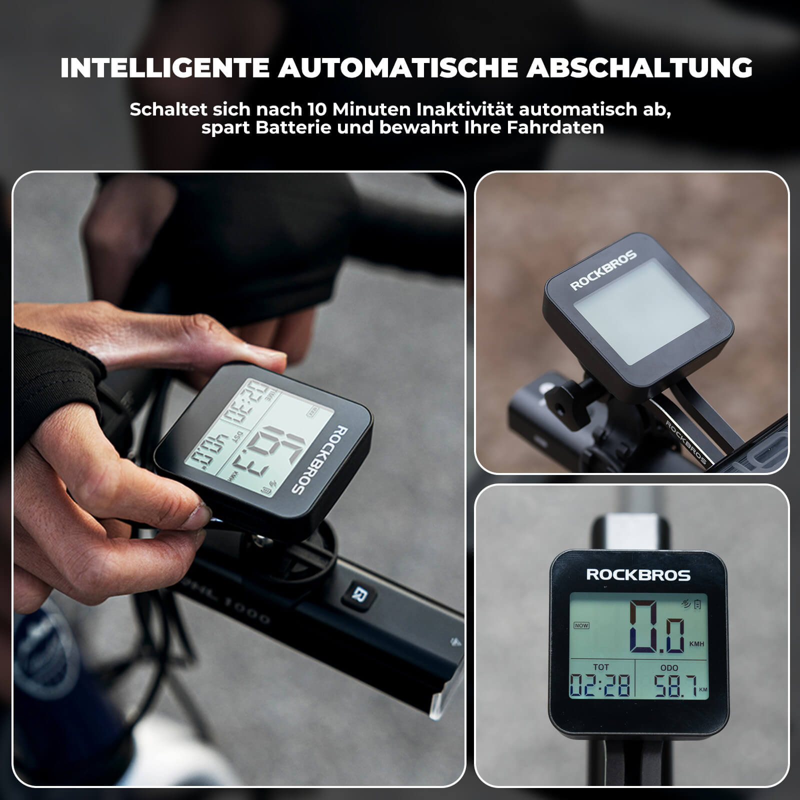 ROCKBROS Fahrradcomputer Kabellos GPS G1
