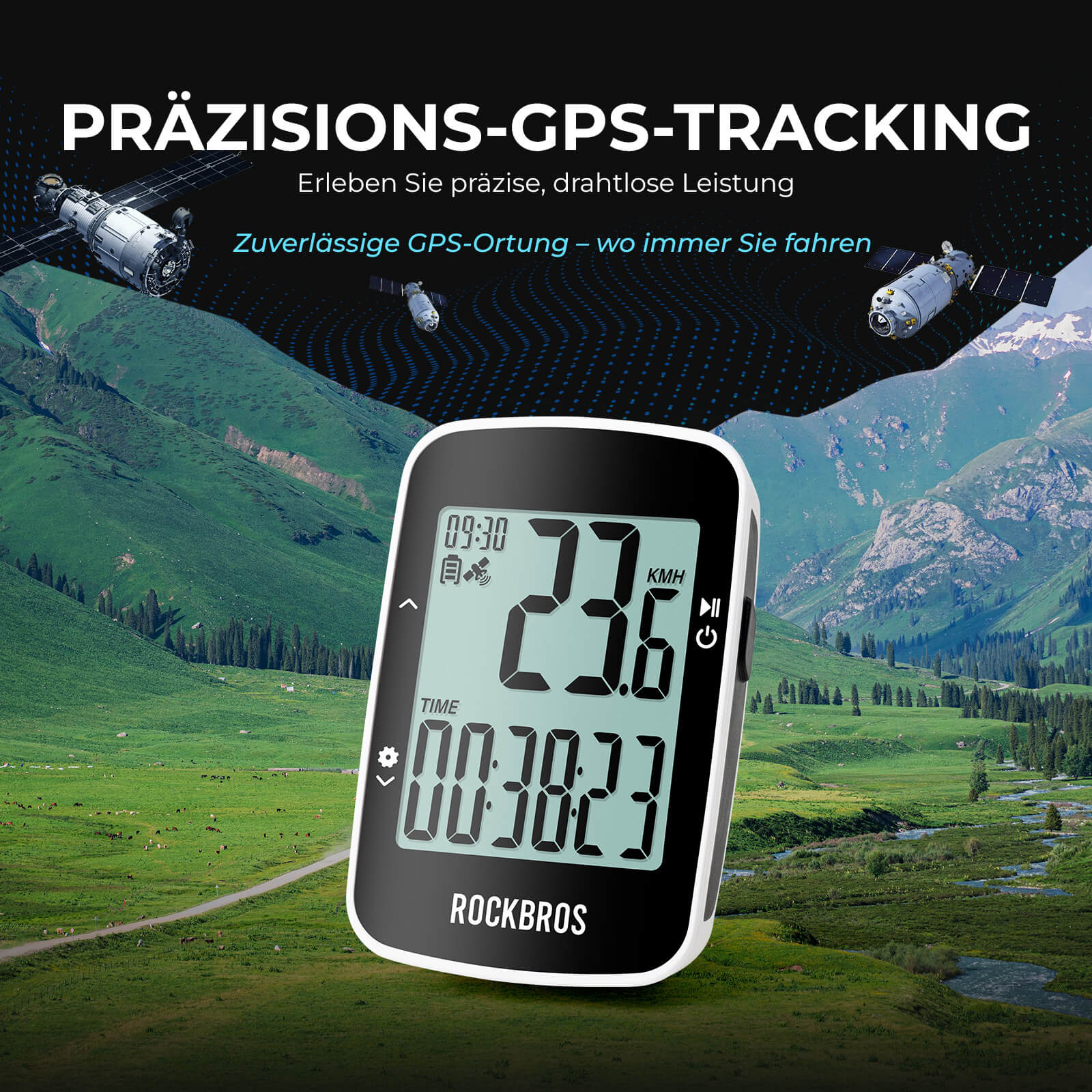 ROCKBROS Fahrradcomputer Kabellos GPS R1