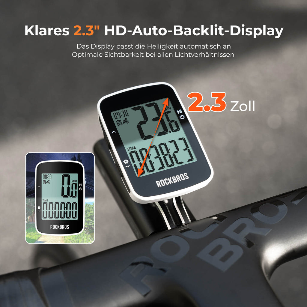 ROCKBROS Fahrradcomputer Kabellos GPS R1