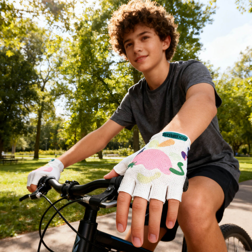 ROCKBROS Fahrradhandschuhe Halbfinger SBR Atmungsaktiv