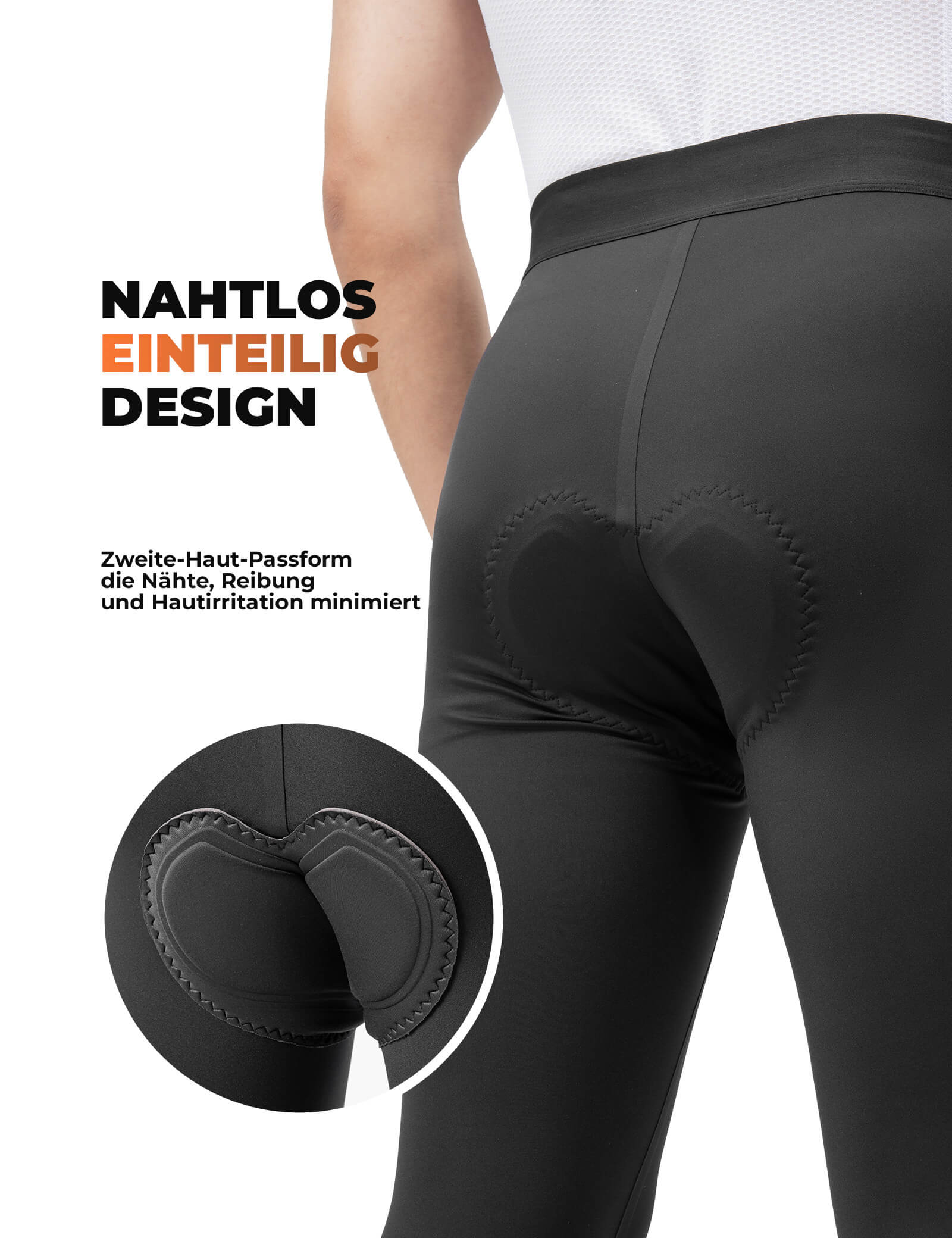 ROCKBROS Fahrradhose Lange Radlerhose Gepolstert Atmungsaktiv Herren