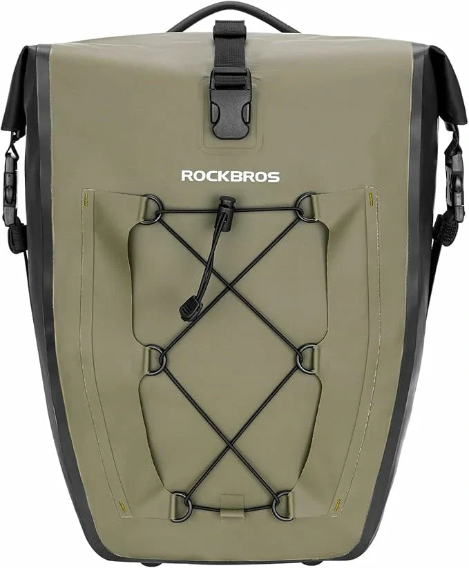 ROCKBROS Gepäckträgertasche 25L-32L 100 % wasserdicht mit Tragegriff