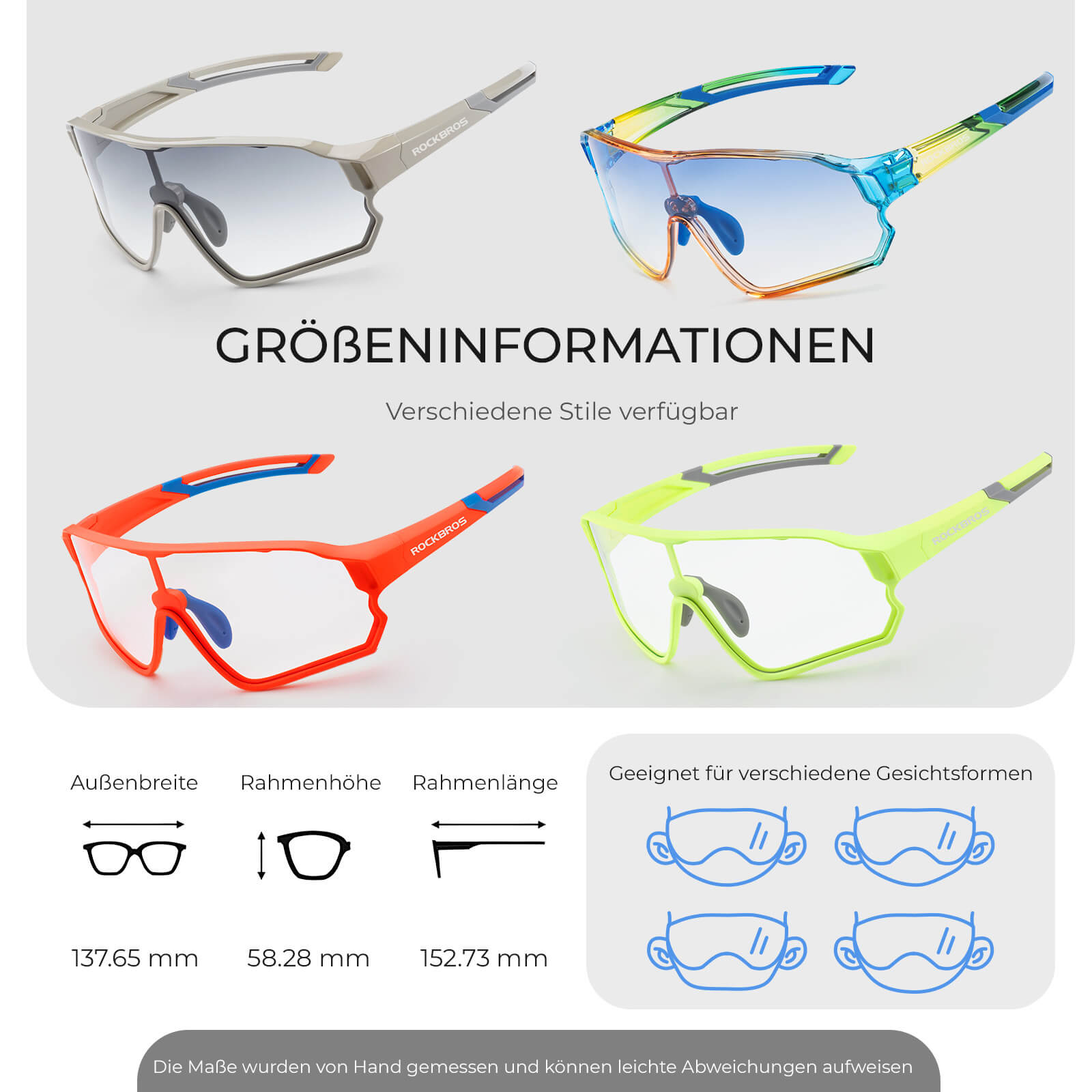 Selbsttönende Fahrradbrille für Kinder mit UV400-Schutz